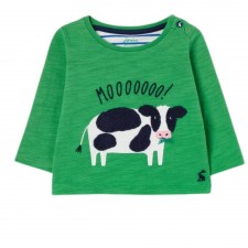 Joules Tate Artwork T-Shirt in Green Cow