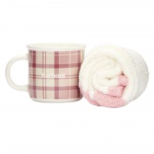 Barbour Mug & Sock Set in Dewberry