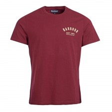 Barbour Mens Preppy T-Shirt in Ruby