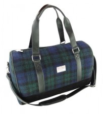 Harris Tweed Clyde Weekend Bag in Black Watch Tartan