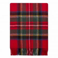 Lochcarron 100% Lambswool Royal Stewart Tartan Blanket