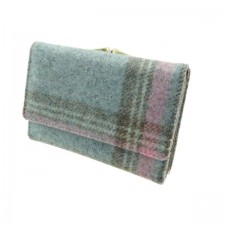 Abraham Moon 'Belby' Short Wallet Purse in Aqua Pink