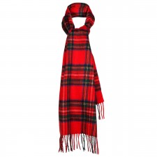 Lona Scott 100% Cashmere Scarf in Royal Stewart Tartan