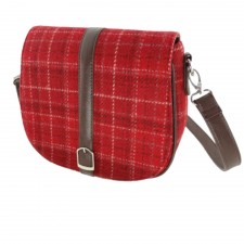Harris Tweed 'Beauly' Shoulder Bag - In Red Check