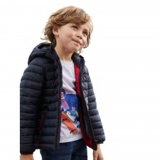 Joules Boys Cairn Packable Showerproof Padded Jacket In Marine Navy - 6 Years