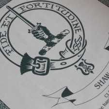 Shaw Clan Crest Tea Towel