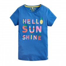 Joules Girls PIXIE Hello Sunshine Top in Blue UK 4 Years