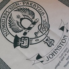 Johnston Clan Crest Tea Towel