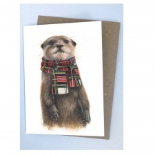 The Dapper Otter oot the Water Greeting Card