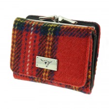 Harris Tweed Unst Small Purse in Royal Stewart Tartan