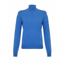 Gretna Green Ladies Cornflower Blue Polo Neck Cashmere Jumper