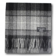 Gretna Green 100% Lambswool Scarf in Grey Buchanan Tartan