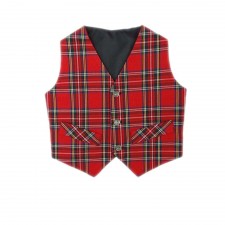 Glen Appin Boys Royal Stewart Tartan Waistcoat