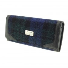 Harris Tweed 'Bute' Purse In Black Watch Tartan