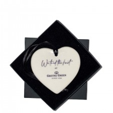 Gretna Green We Tied The Knot Hanging Stone Heart Decoration