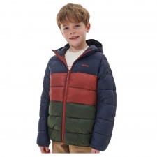 Barbour Boys Kendle Quilted Jacket in Navy