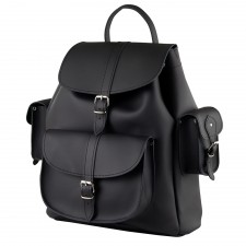 Grafea Actor Black Large Leather Backpack