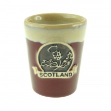 Glen Appin Red Stoneware - Thistle Shot Cup Red