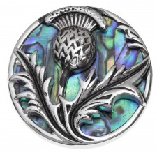 Tide Jewellery Paua Shell Thistle Brooch