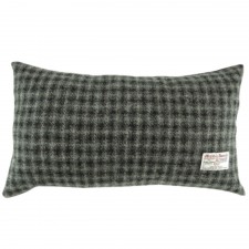 Glen Appin Harris Tweed Rectangular Cushion in Grey Dogtooth