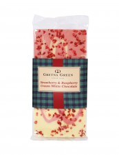 Gretna Green Strawberry & Raspberry Cream White Chocolate Bar 100g