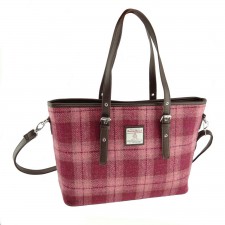 Harris Tweed 'Spey' Large Tote Bag in Salmon Pink
