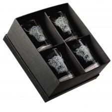 The Just Slate Company 4 Glass Highland Cow Tumblers