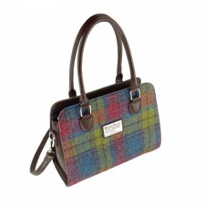 Harris Tweed Midi Tote Bag Findhorn in Multi Colour Tartan