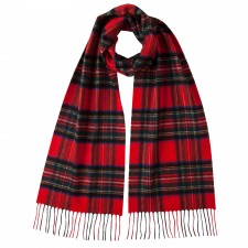 Johnston's of Elgin Royal Stewart Tartan Cashmere Scarf
