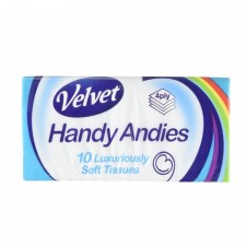 Velvet Handy Andies 10 Luxuriously Soft Tissues