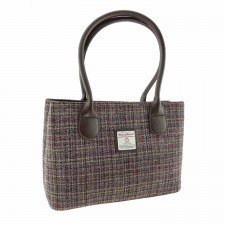 Harris Tweed 'Cassley' Tartan Classic Handbag In Multicoloured Weave