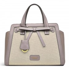 Radley Russell Hill Canvas Ziptop Grab Bag In Espresso Light Brown