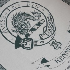 Kennedy Clan Crest Tea Towel