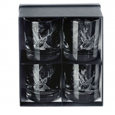 The Just Slate Company 4 Glass Stag Tumblers