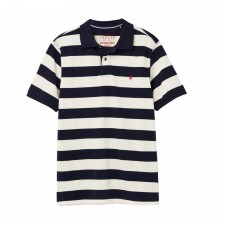 Joules Mens Filbert Striped Polo In Navy Cream Stripe UK S