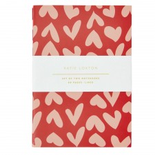Katie Loxton Duo Notebooks - 'Live Love List' in Red
