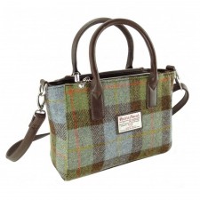 Harris Tweed 'Brora' Small Tote Bag In MacLeod Tartan