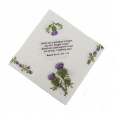 Scottish Thistles and Burns Verses Napkins (Paper) Pack of 20