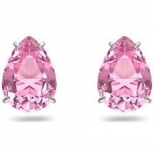 Swarovski Gema Pink Drop Cut Stud Earrings