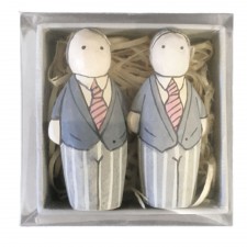 East of India Boxed Groom & Groom Ornaments