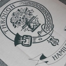 Hamilton Clan Crest Tea Towel