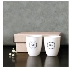 East of India Mr & Mrs Egg Cup Set