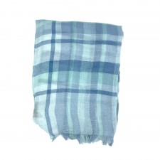Daks Cottlea Cotton Linen Stole In Blue