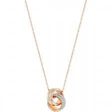 Swarovski Further White Crystal Rose Gold Pendant Necklace