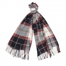 Barbour Ladies Hailes Scarf in Midnight Berry Tartan