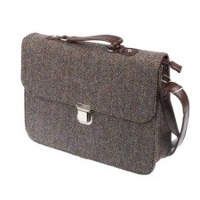 Harris Tweed Deveron Work Bag in Heather Herringbone