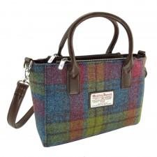 Harris Tweed 'Brora' Small Tote Bag In Multicolour Tartan