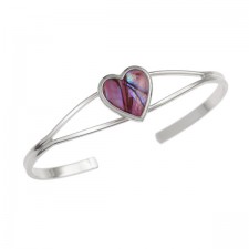 Tide Jewellery Pink Paua Shell Heart Bracelet