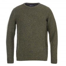 Barbour Men's Tisbury Crew Neck Sweater in Dark Seaweed