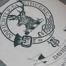 Davidson Clan Crest Tea Towel